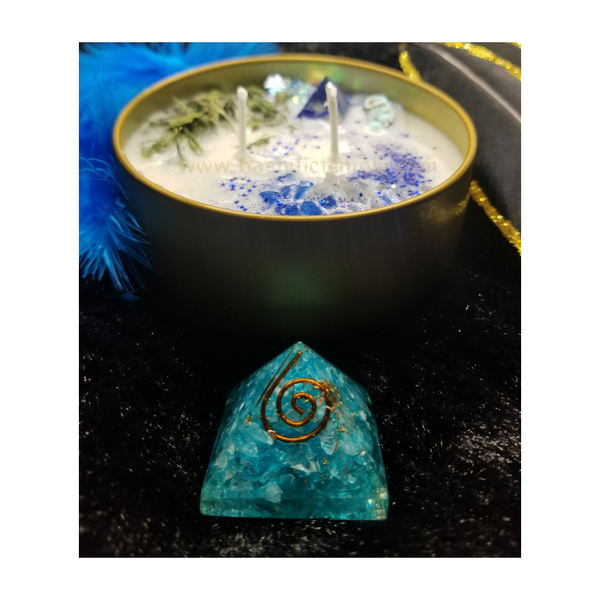 Talk Ya Ish! Custom Reiki & Crystal Infused Throat Chakra Candle