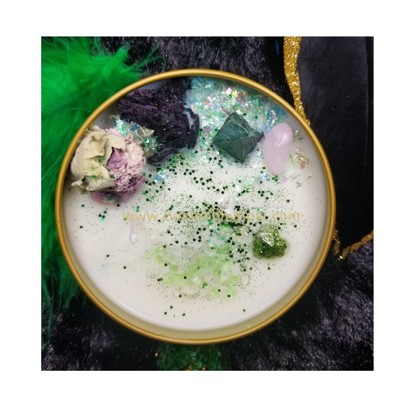 It's All Love! Custom Reiki & Crystal Infused Heart Chakra Candle