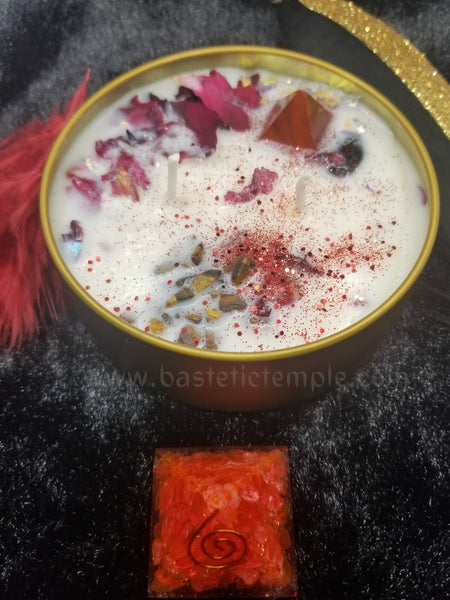 Stand Your Ground! Custom Reiki & Crystal Infused Root Chakra Candle