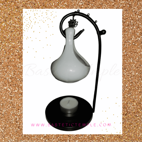 White Feng Shui Tear Drop Oil Warmer