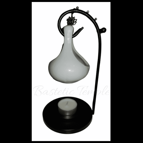 White Feng Shui Tear Drop Oil Warmer