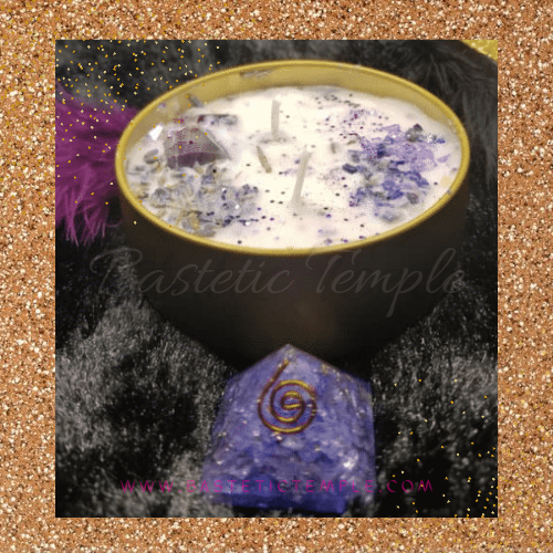 Enlighten Me! Custom Reiki & Crystal Infused Third Eye Chakra Candle