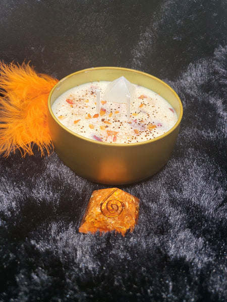 Sensuality! Custom Reiki & Crystal Infused Sacral Chakra Candle