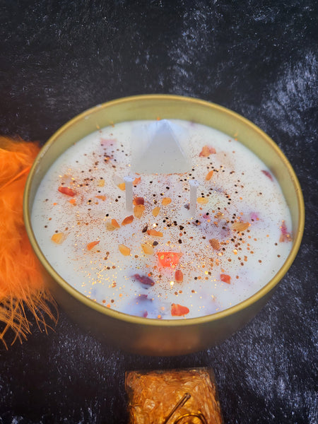 Sensuality! Custom Reiki & Crystal Infused Sacral Chakra Candle