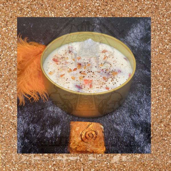 Sensuality! Custom Reiki & Crystal Infused Sacral Chakra Candle