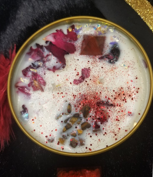 Stand Your Ground! Custom Reiki & Crystal Infused Root Chakra Candle